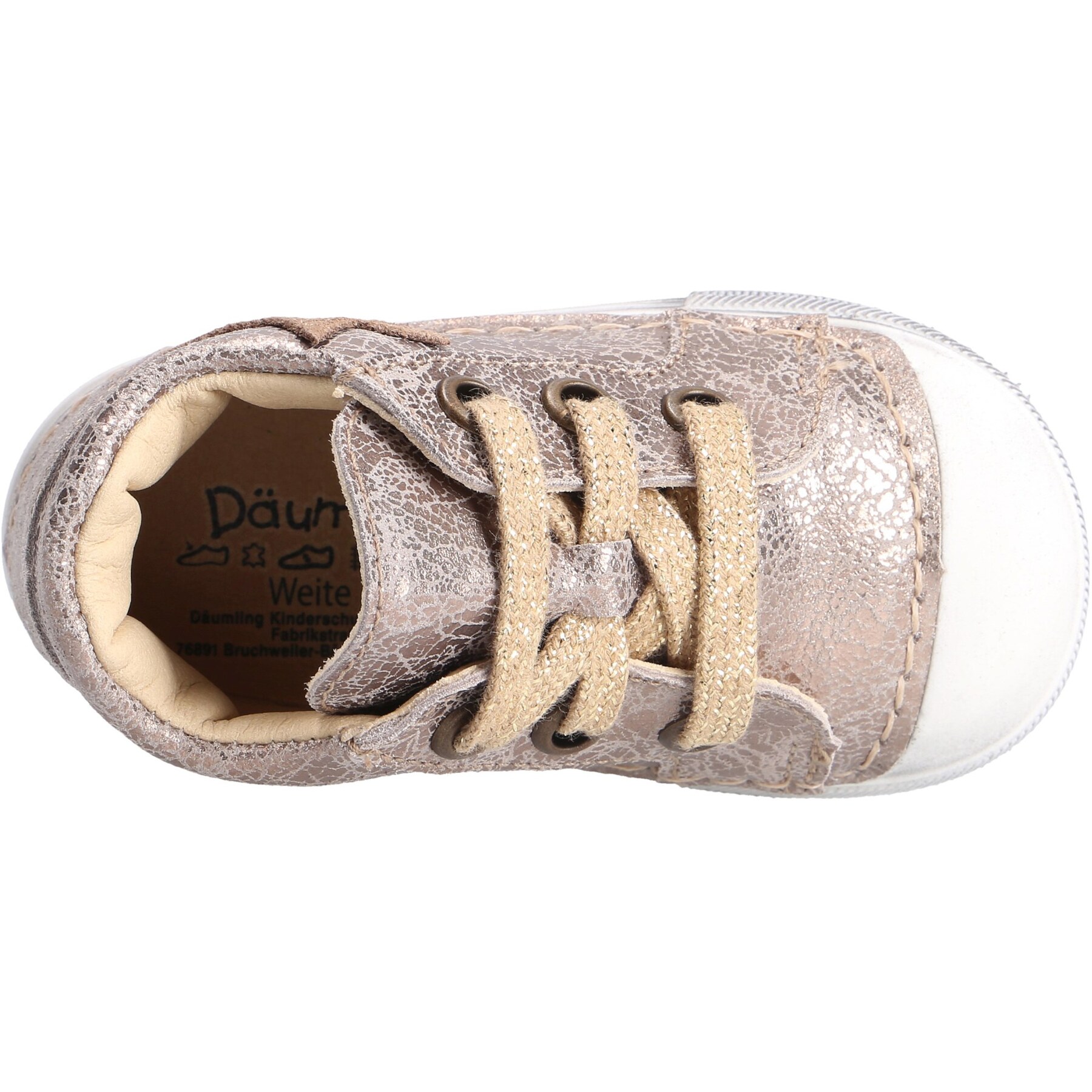 mehrfarbige lauflernschuhe draufsicht