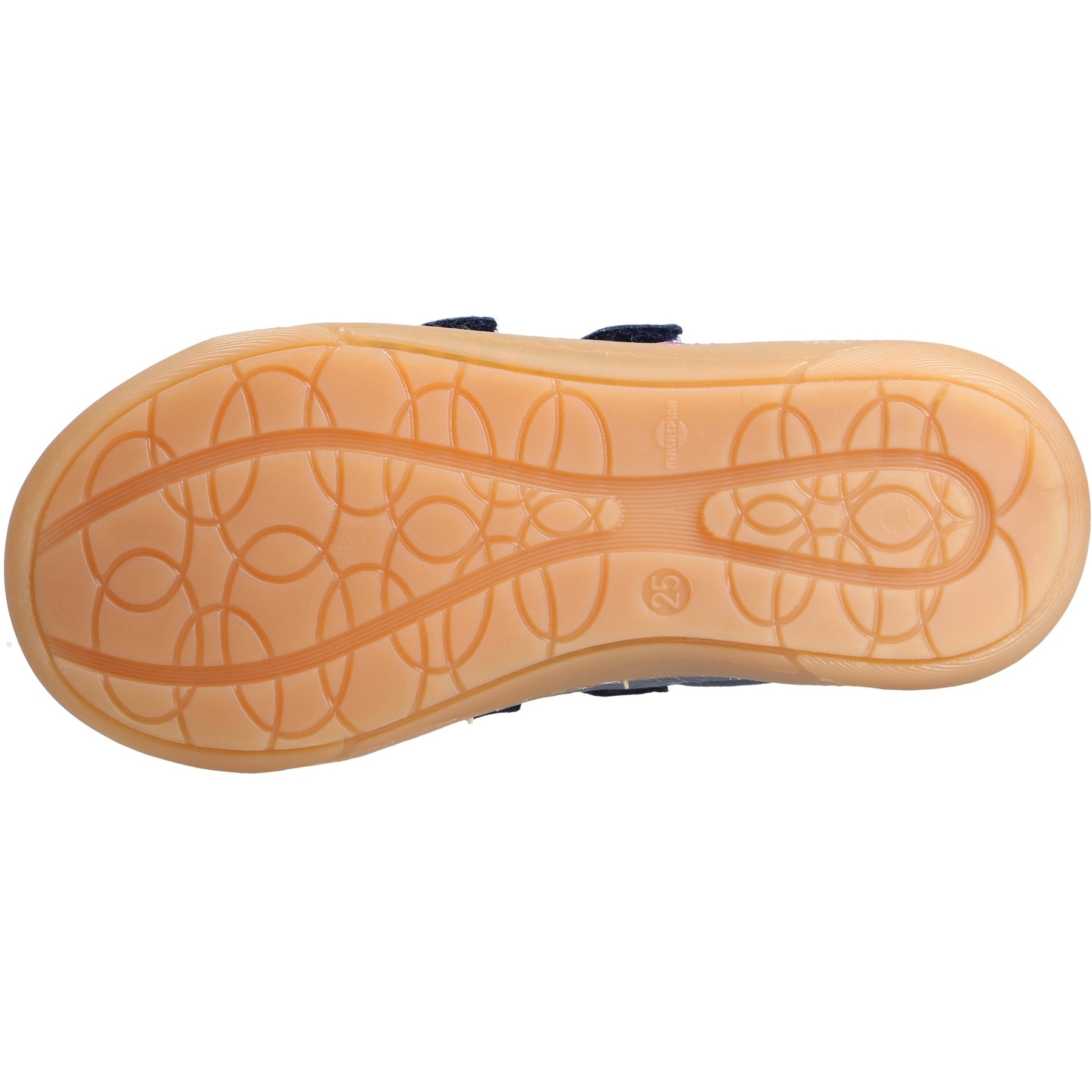 blaue halbschuh sohlenansicht