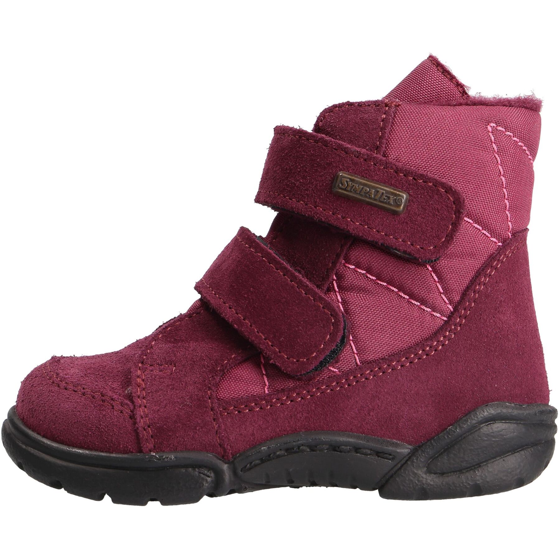 rote stiefeletten seitenansicht links
