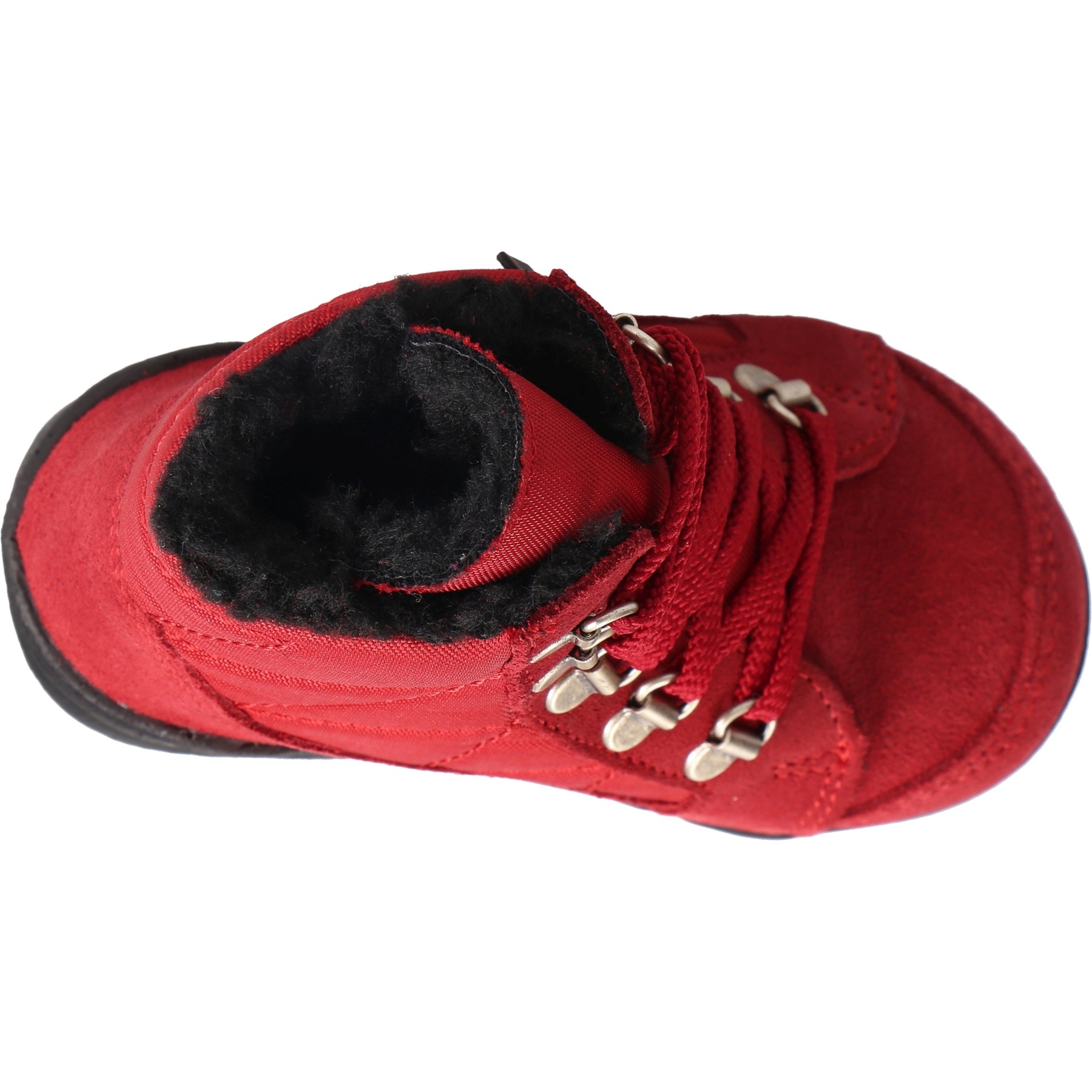 rote stiefeletten draufsicht