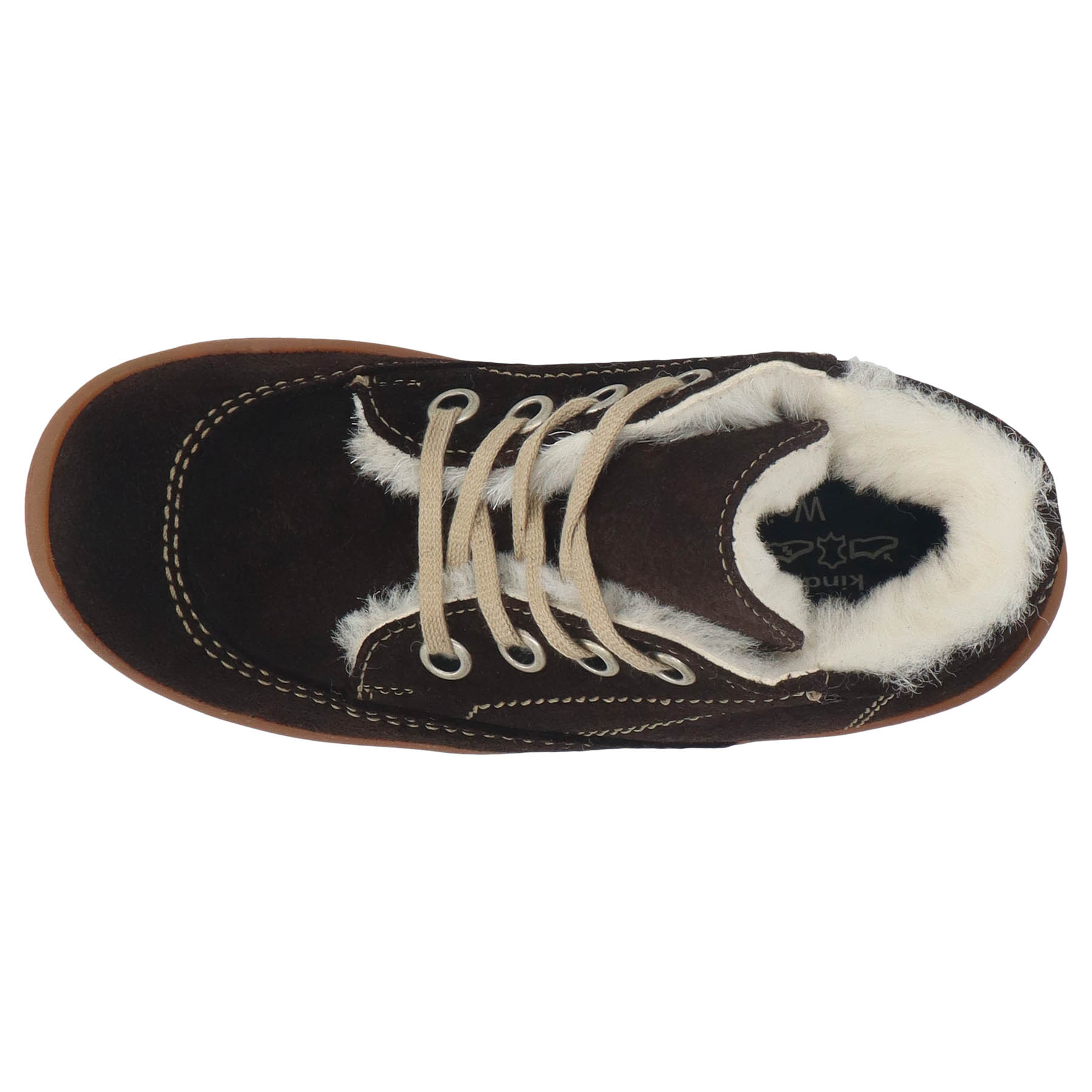 braune lauflernschuhe draufsicht