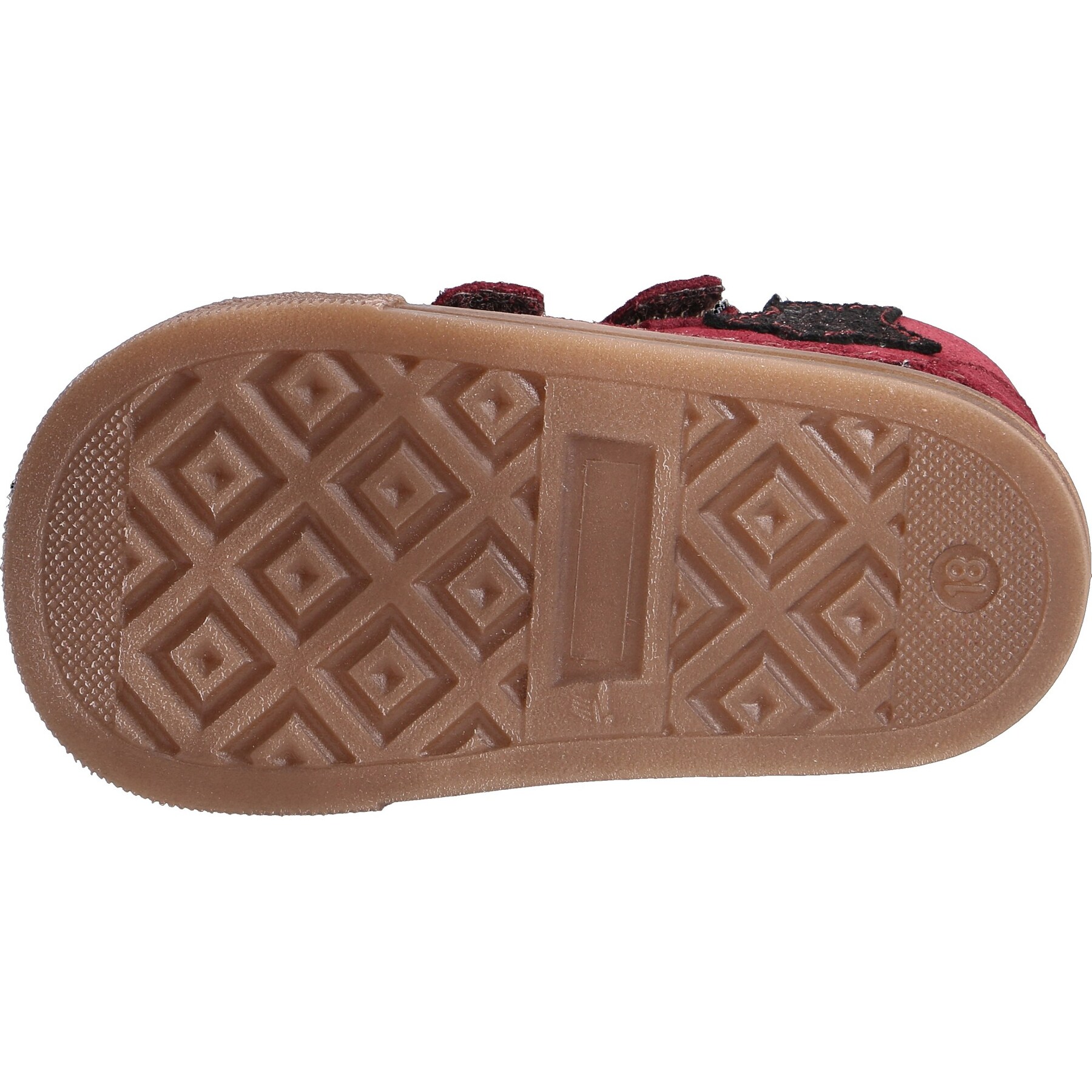 rote lauflernschuhe sohlenansicht