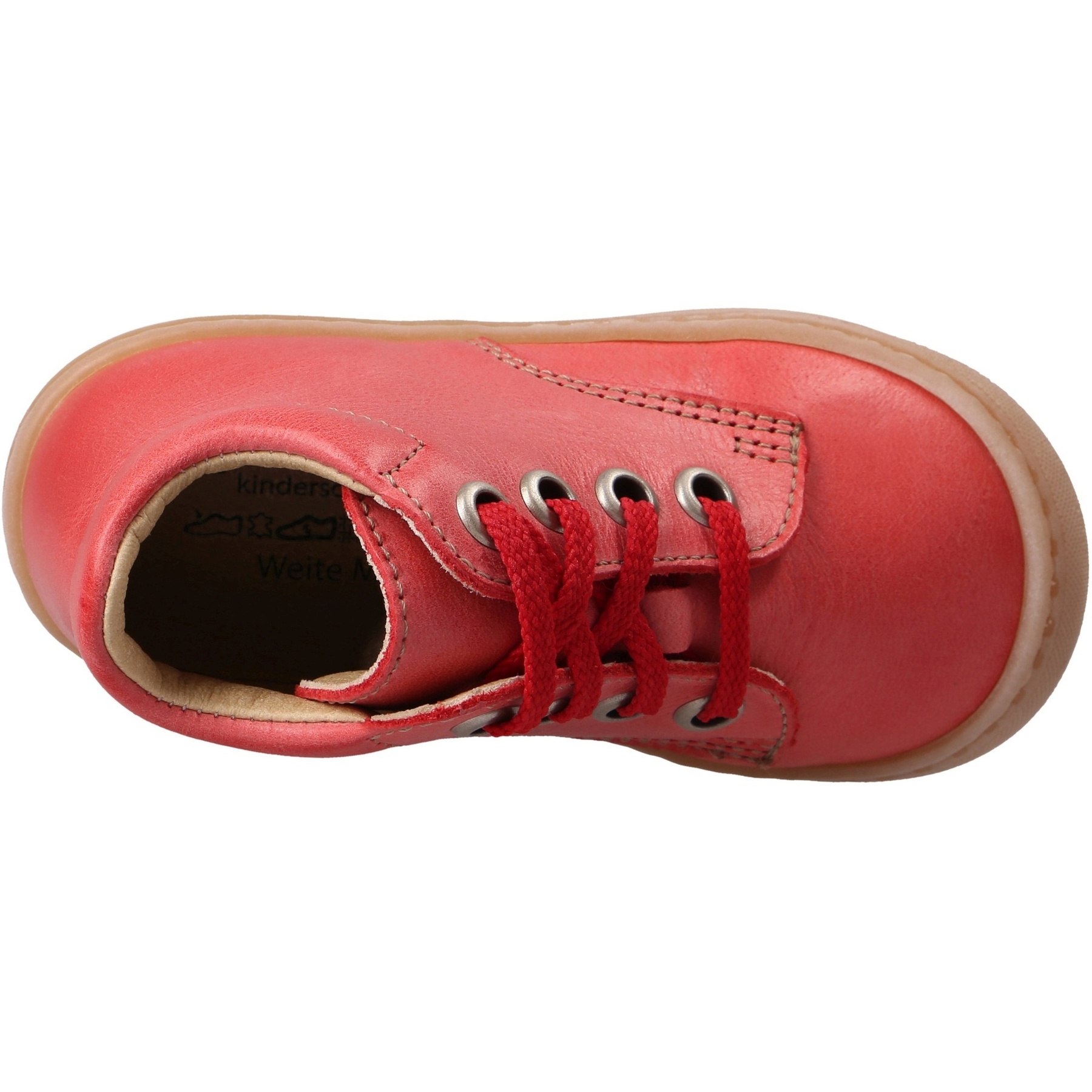 rote lauflernschuhe draufsicht
