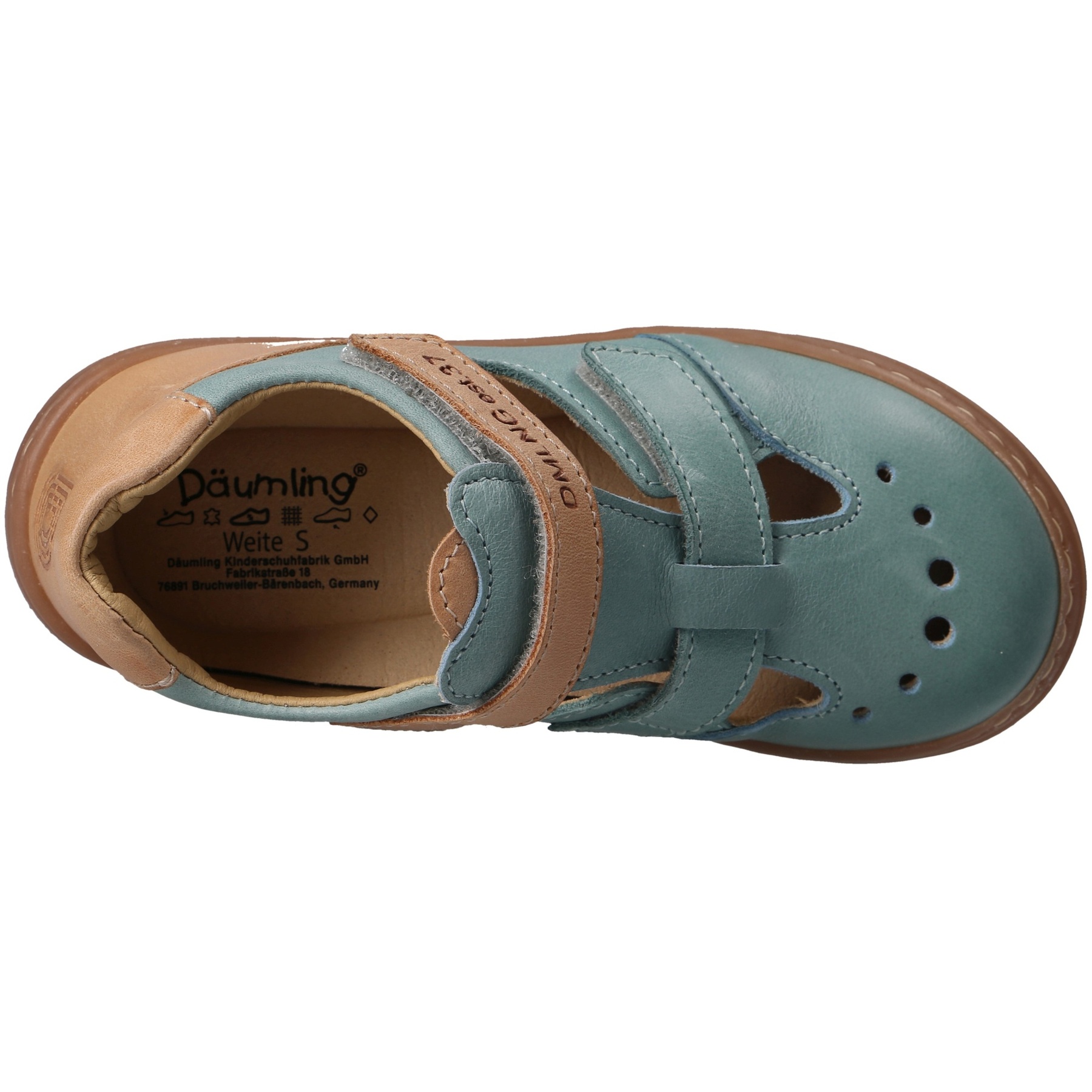 grüne halbschuh draufsicht