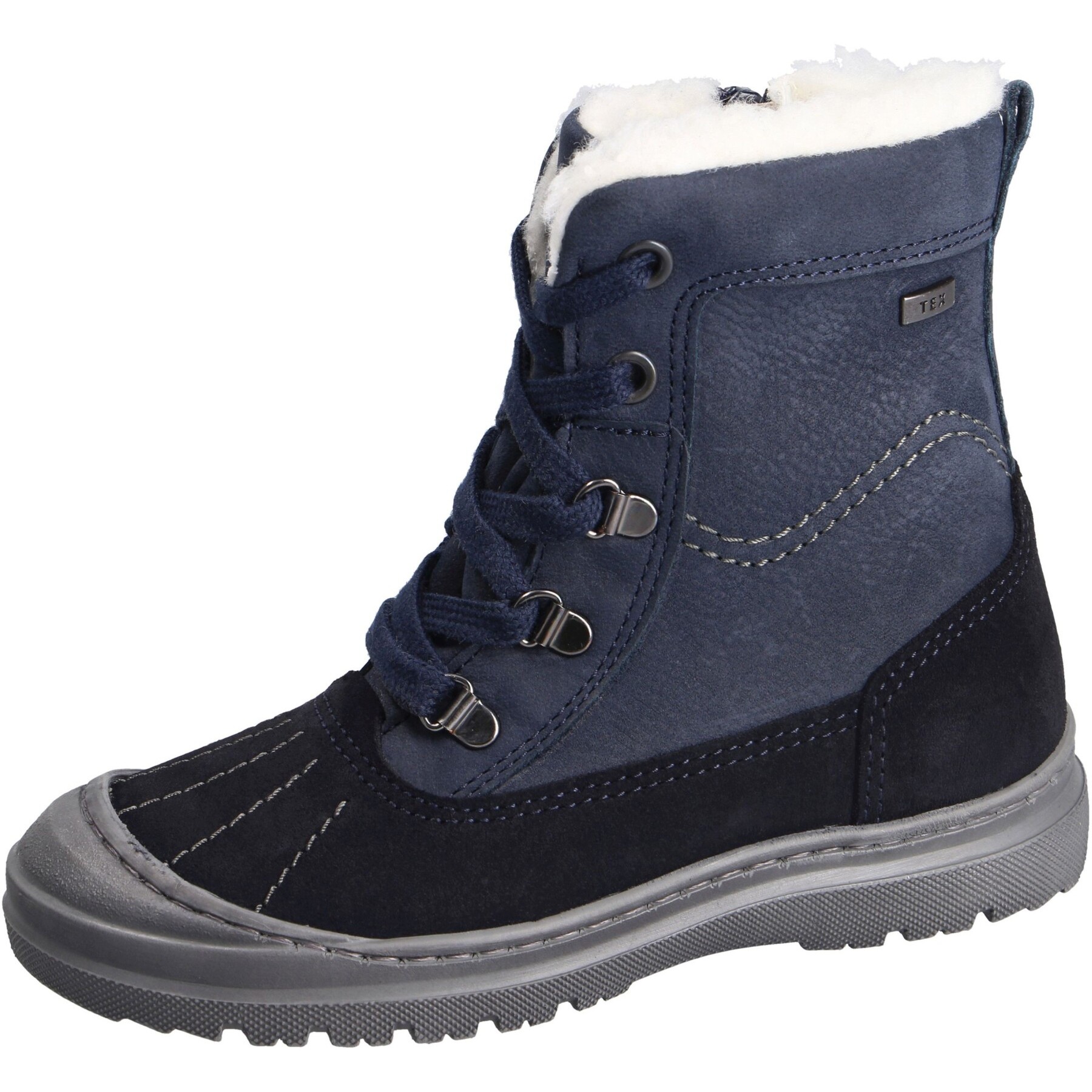 blaue stiefeletten 3-4 ansicht