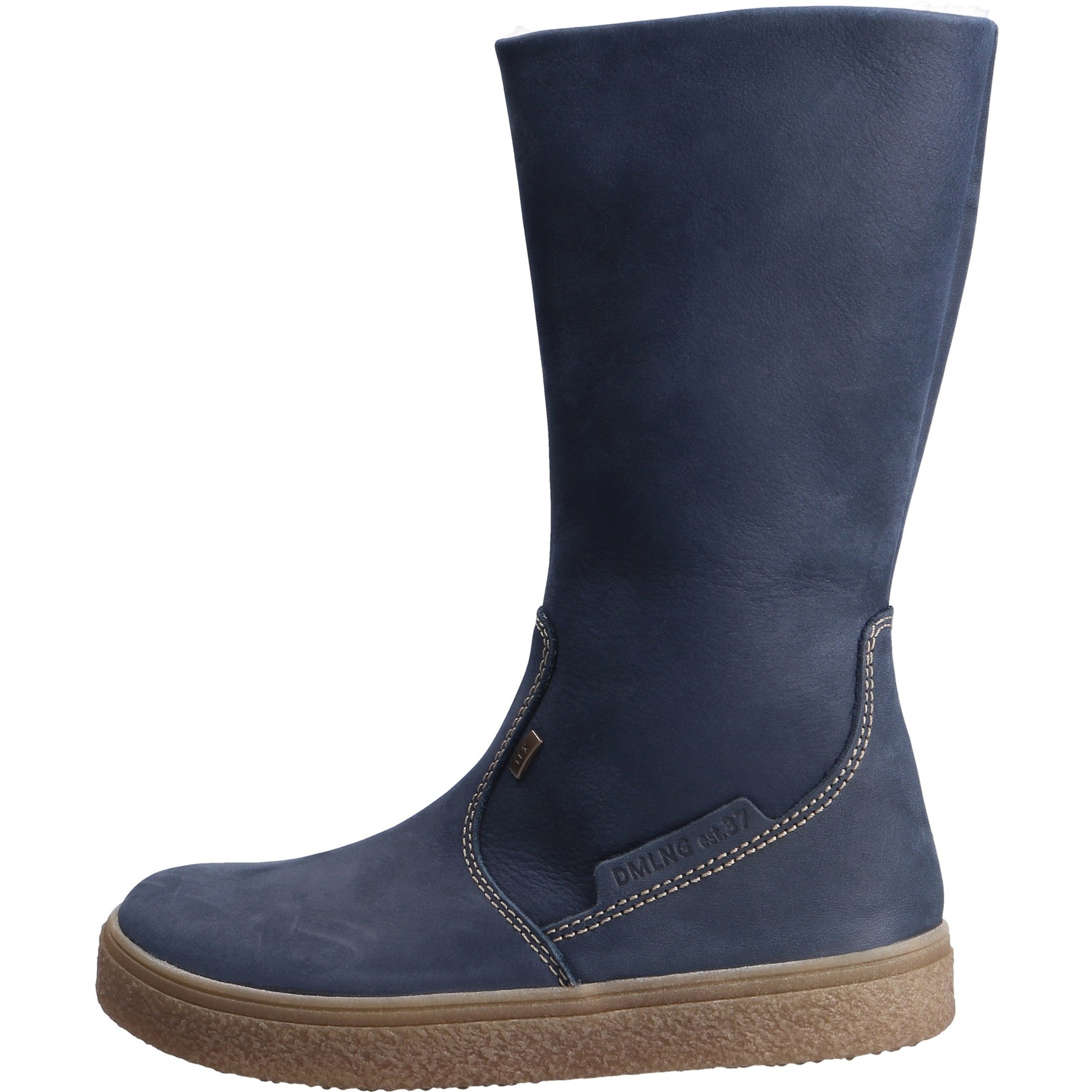 blaue stiefel seitenansicht links