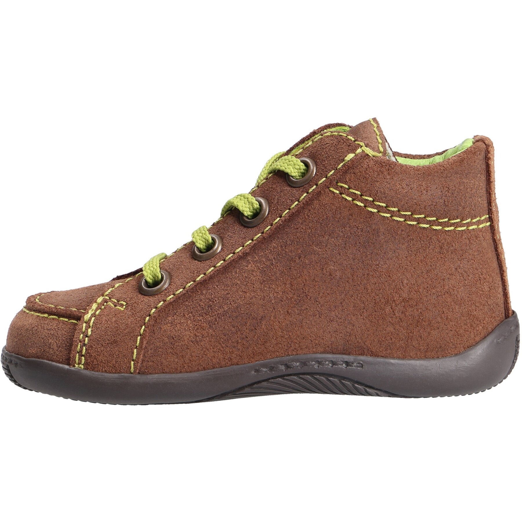braune lauflernschuhe seitenansicht links