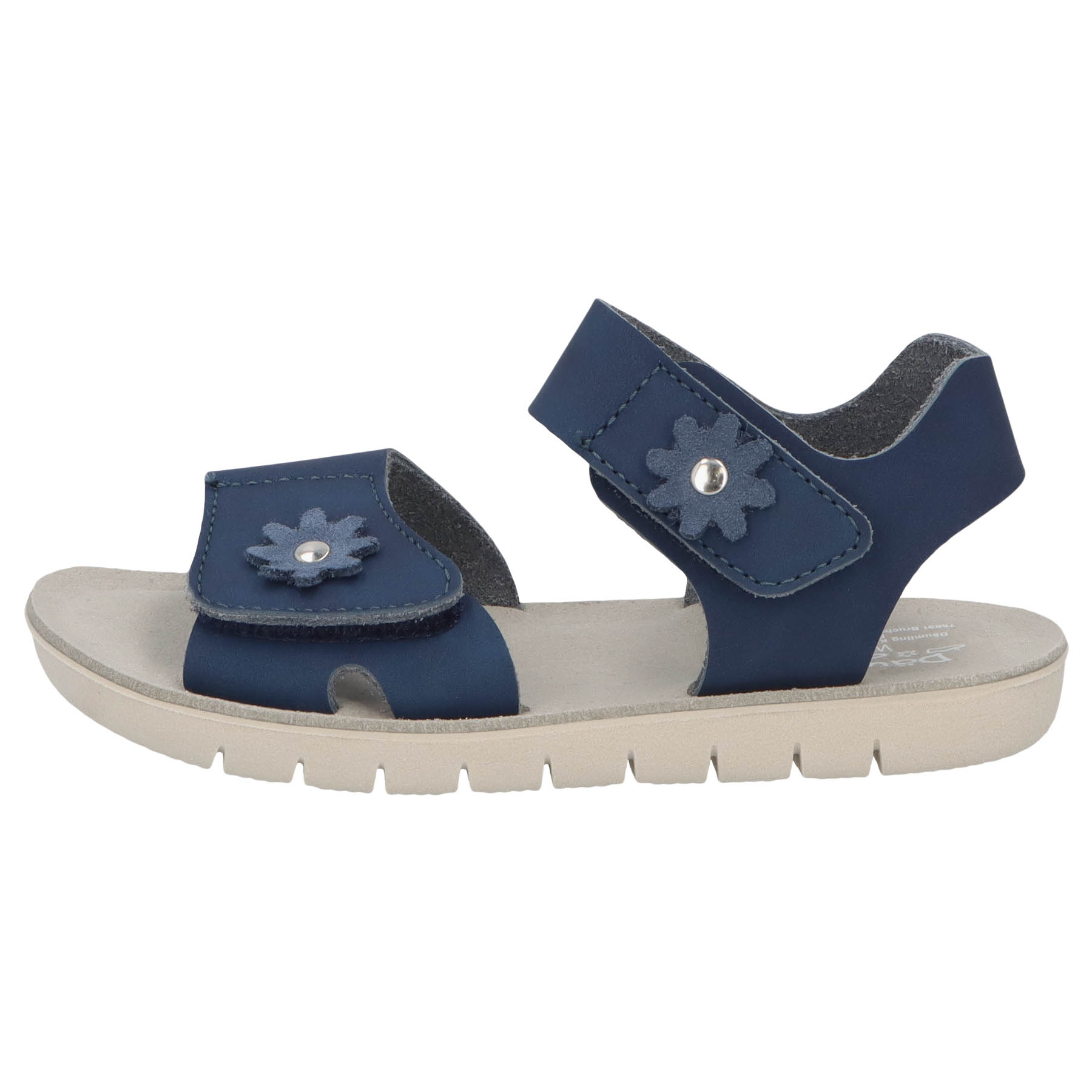 blaue sandale seitenansicht links