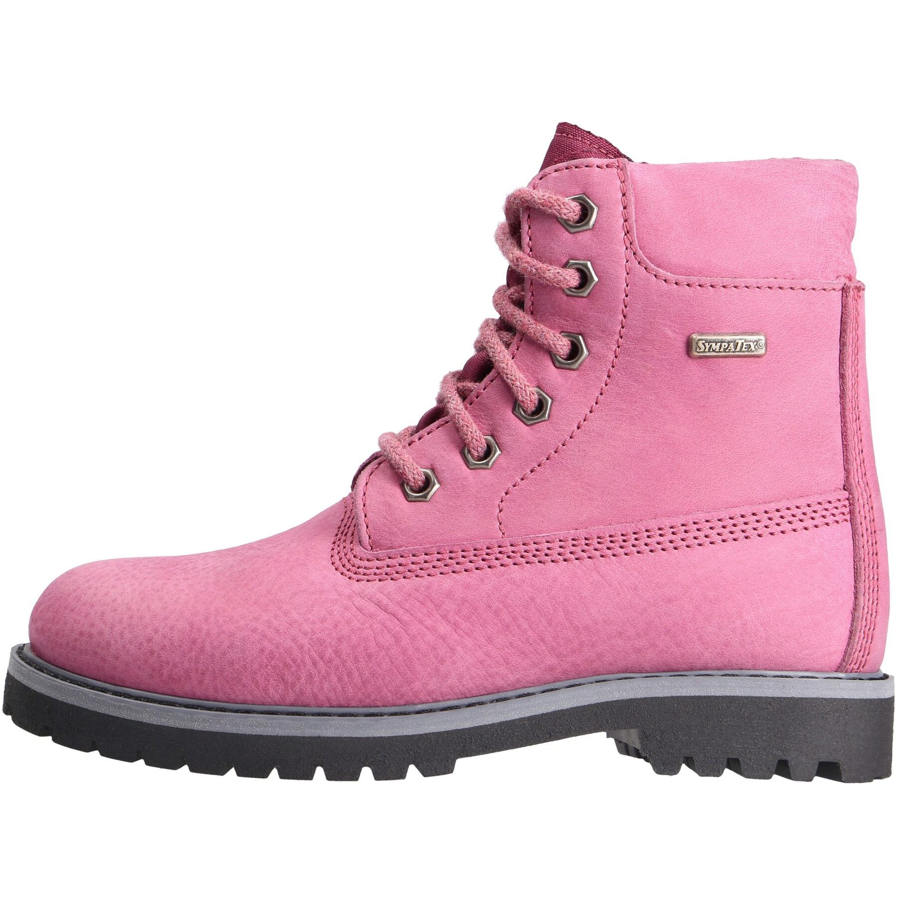 rote stiefeletten seitenansicht links