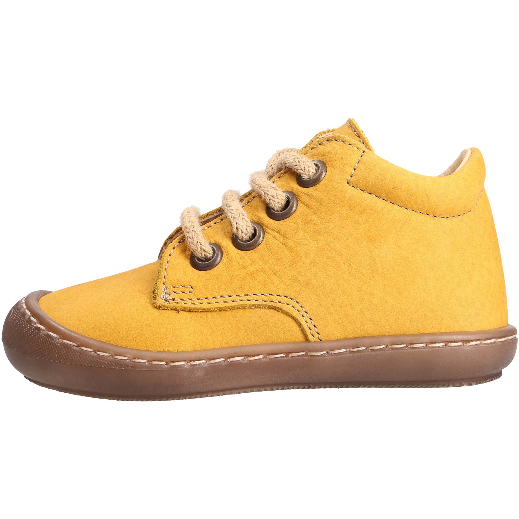 gelbe lauflernschuhe seitenansicht links