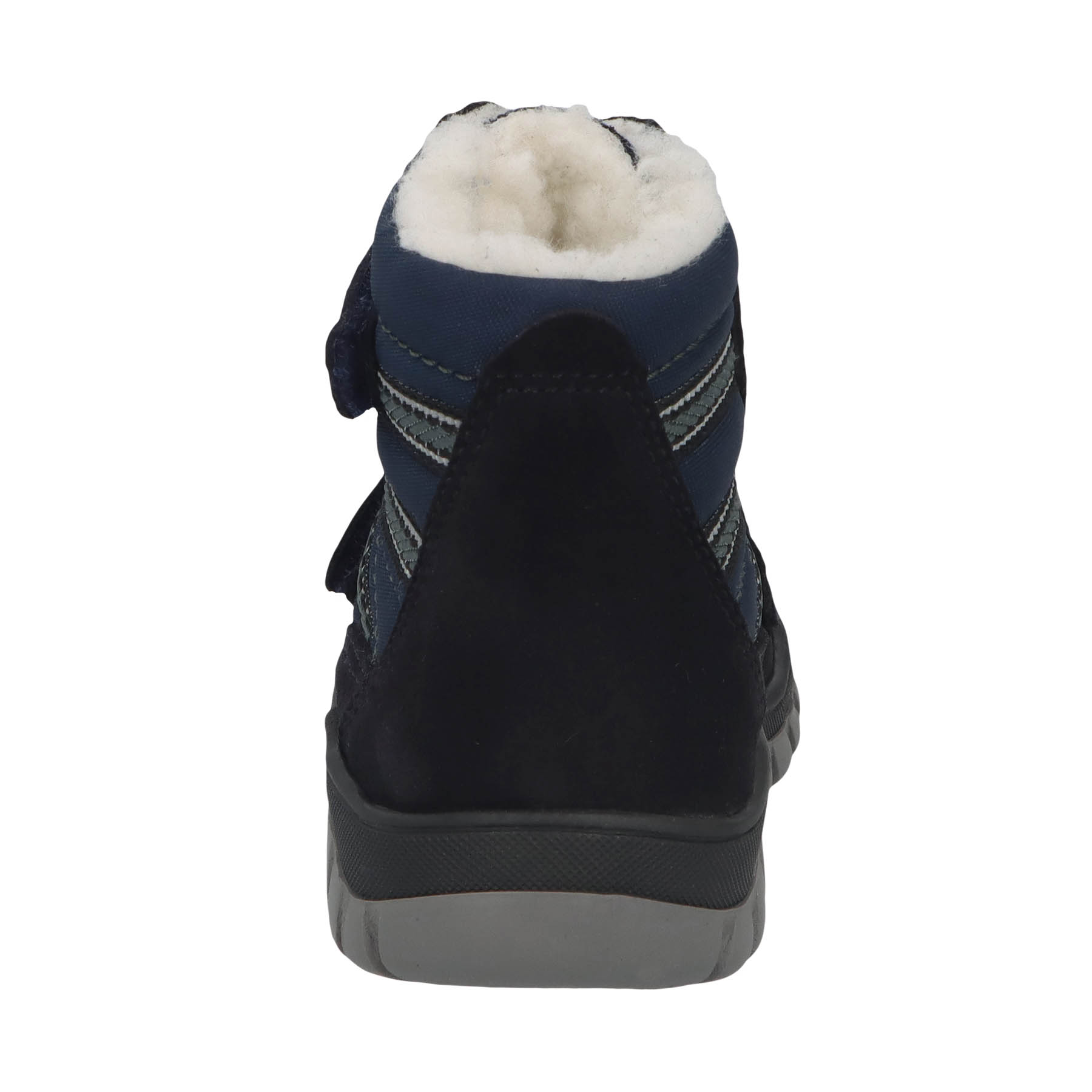 blaue stiefeletten hinteransicht