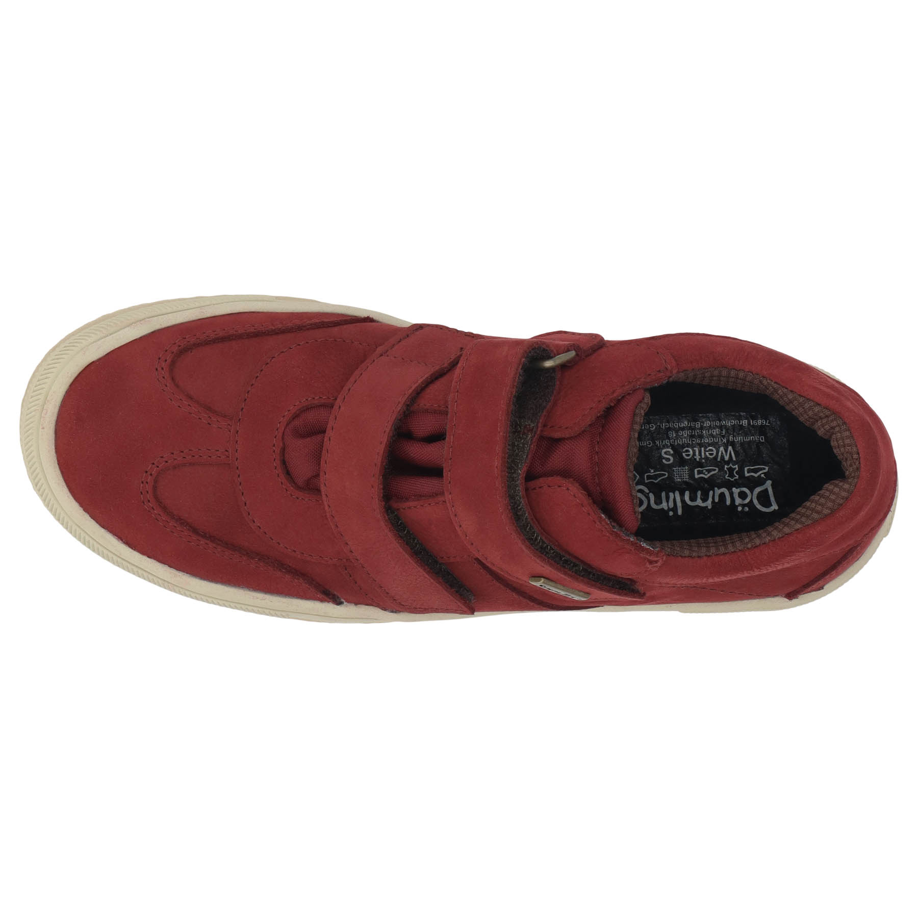 rote halbschuh draufsicht