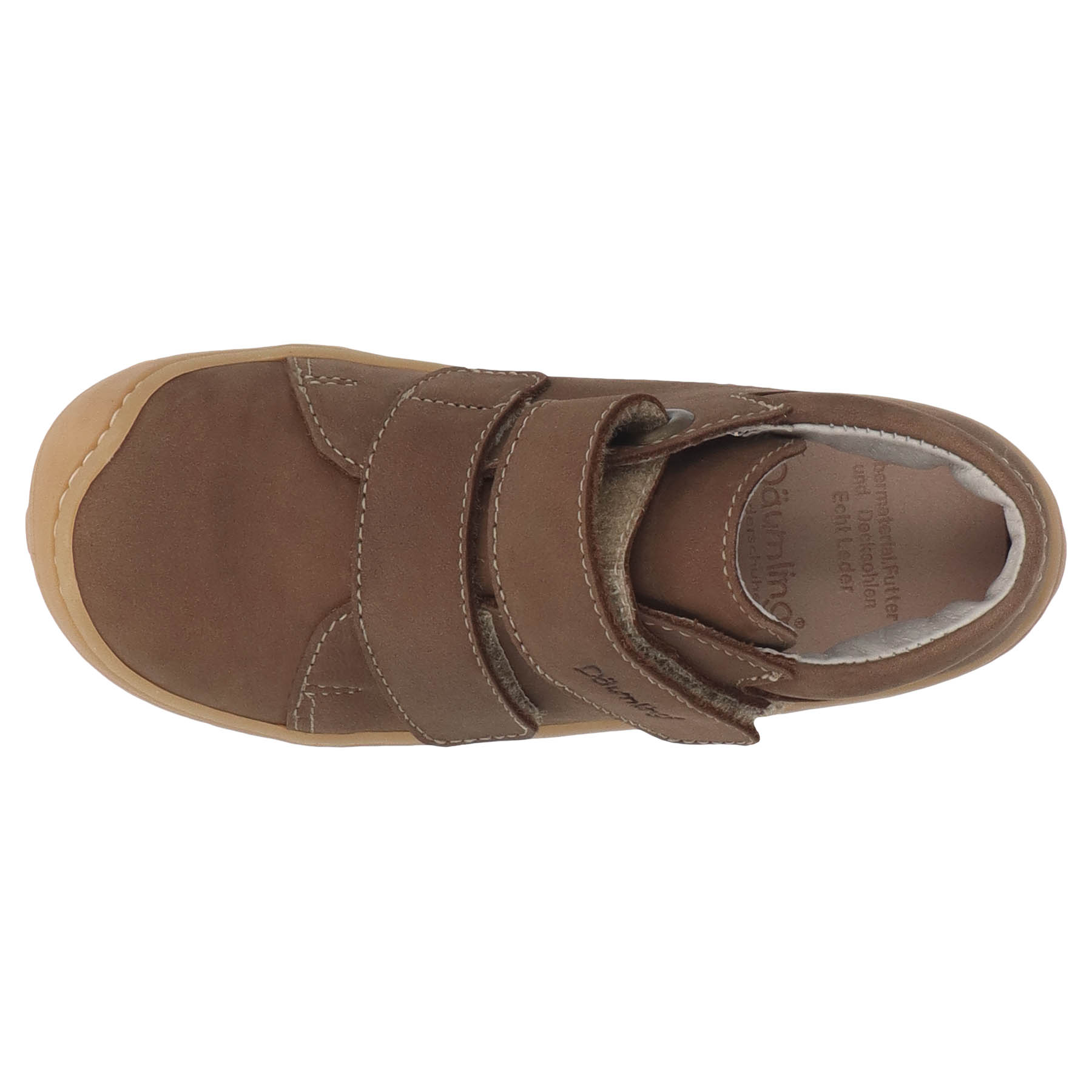 braune lauflernschuhe draufsicht