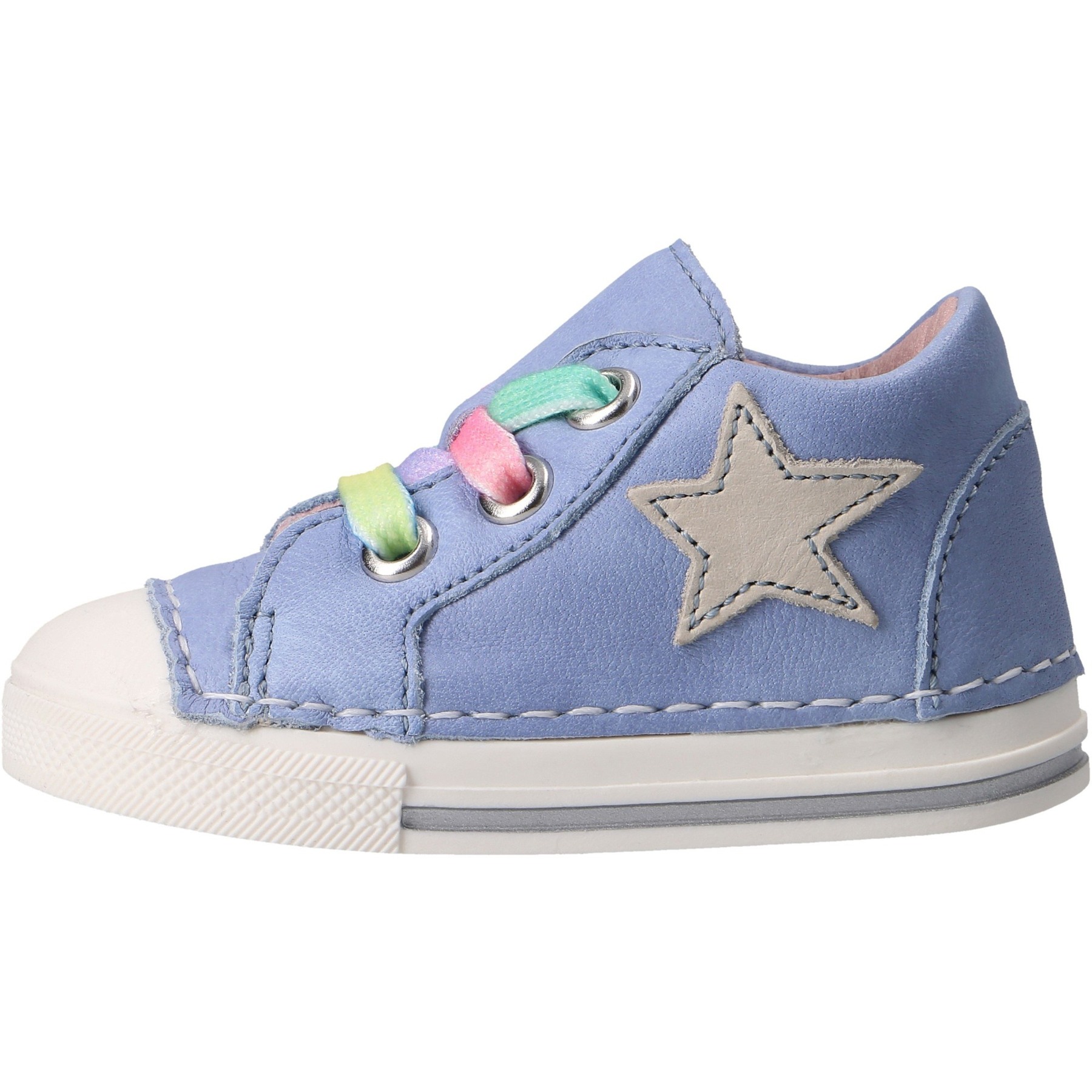 blaue lauflernschuhe seitenansicht links