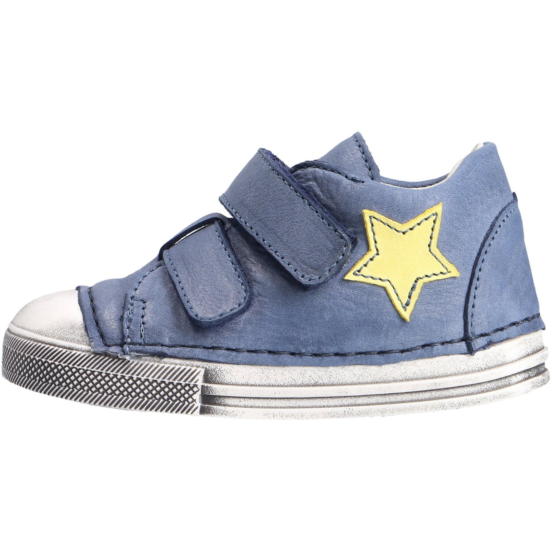 blaue lauflernschuhe seitenansicht links