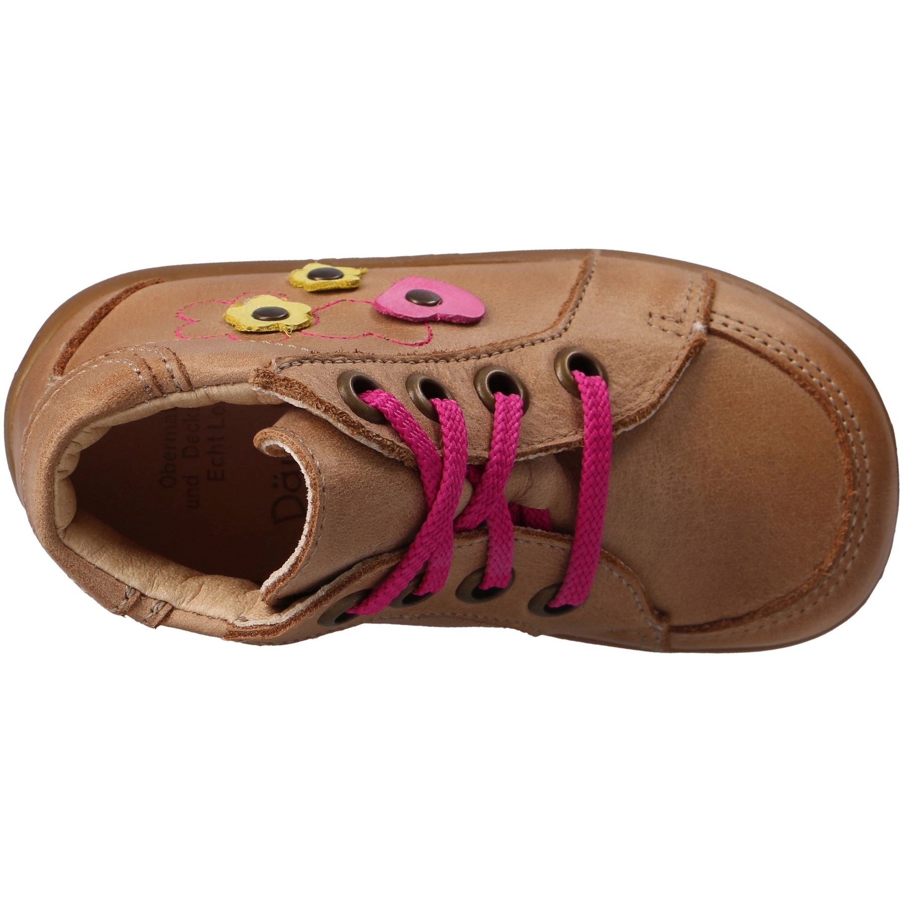 braune lauflernschuhe draufsicht