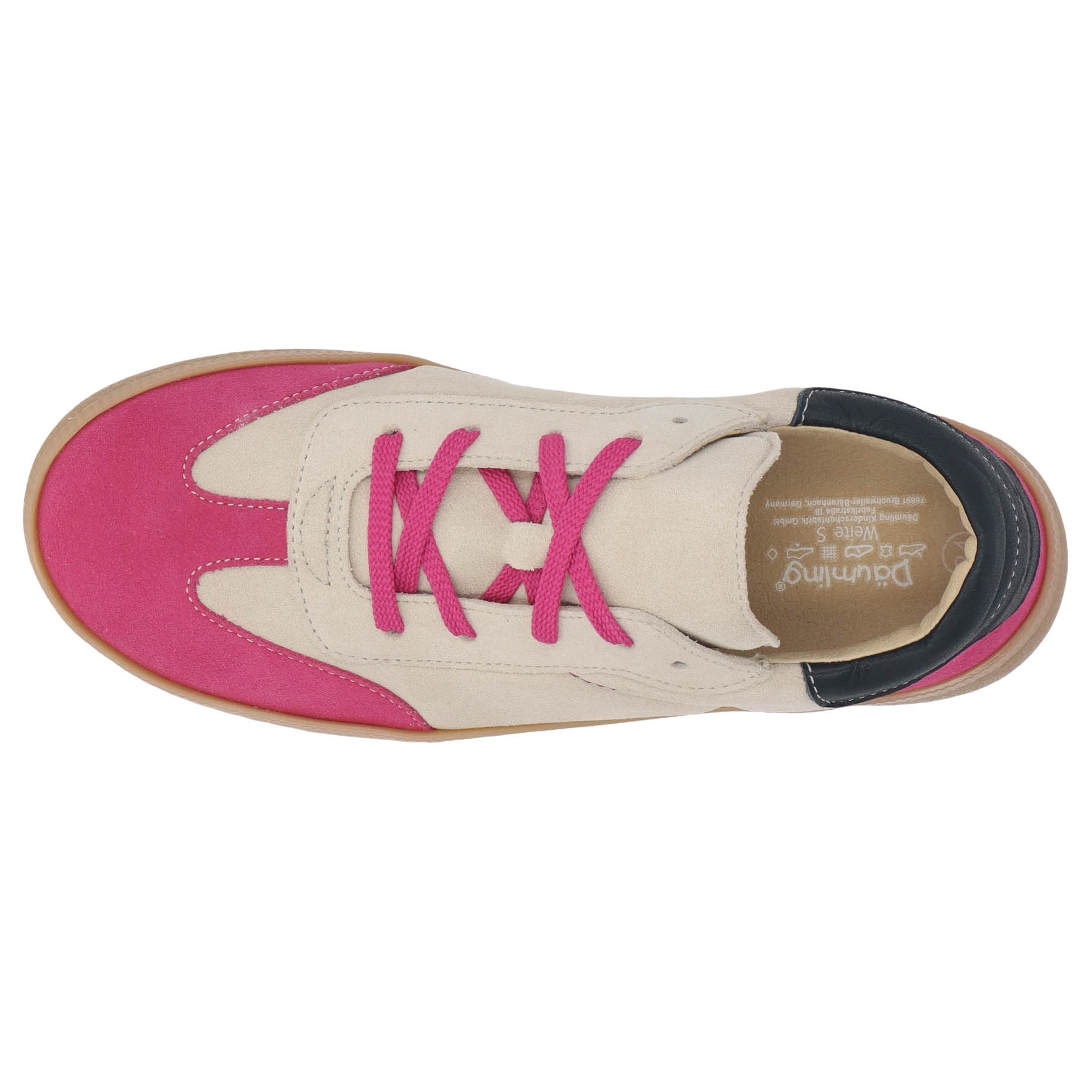 weiße halbschuh draufsicht