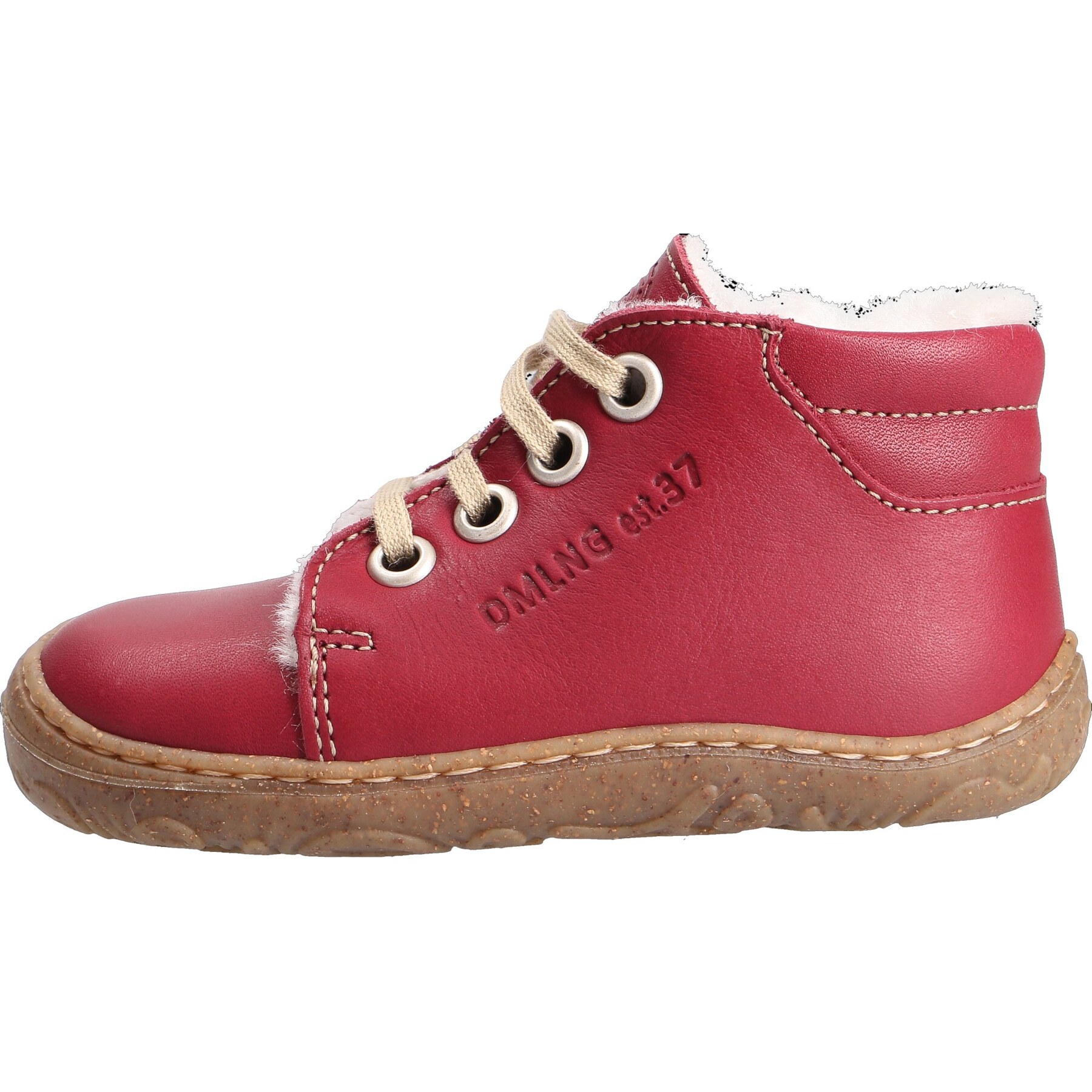 rote lauflernschuhe seitenansicht links