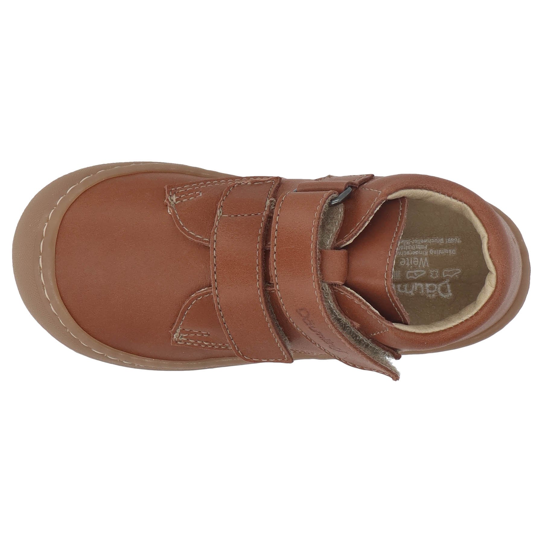 braune lauflernschuhe draufsicht