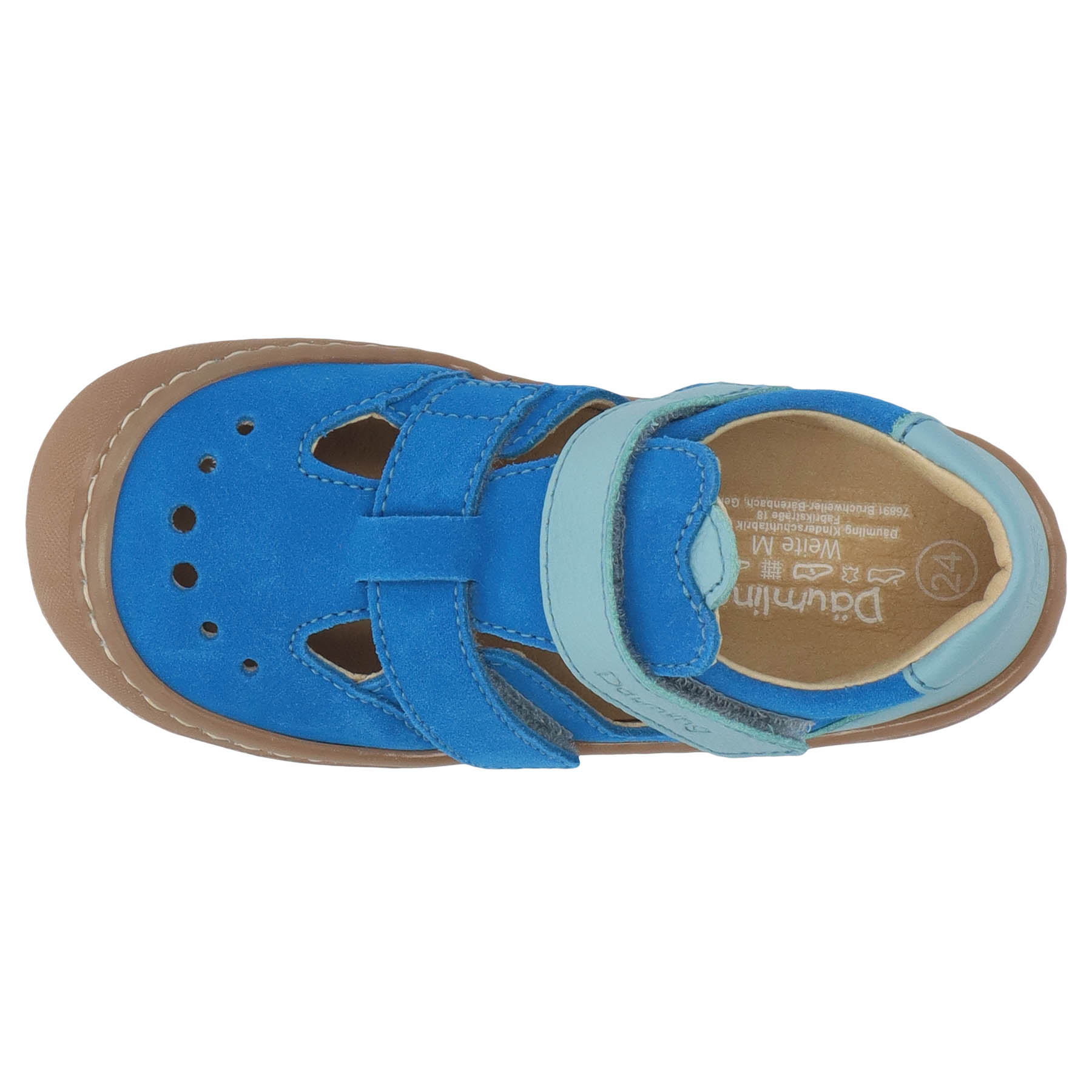 blaue lauflernschuhe draufsicht