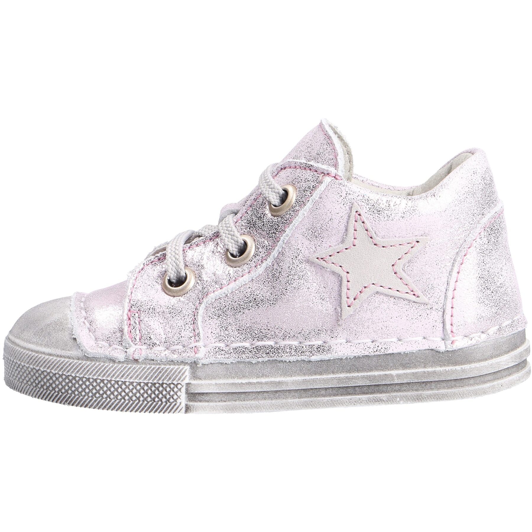 mehrfarbige lauflernschuhe seitenansicht links