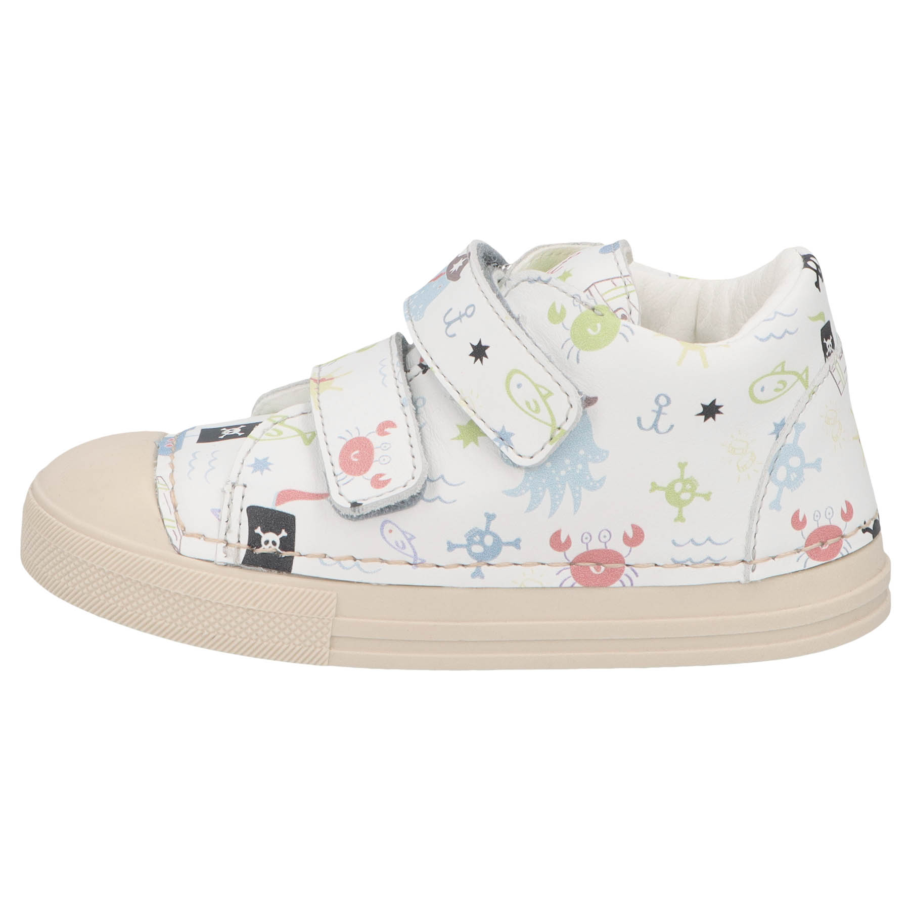 mehrfarbige lauflernschuhe seitenansicht links