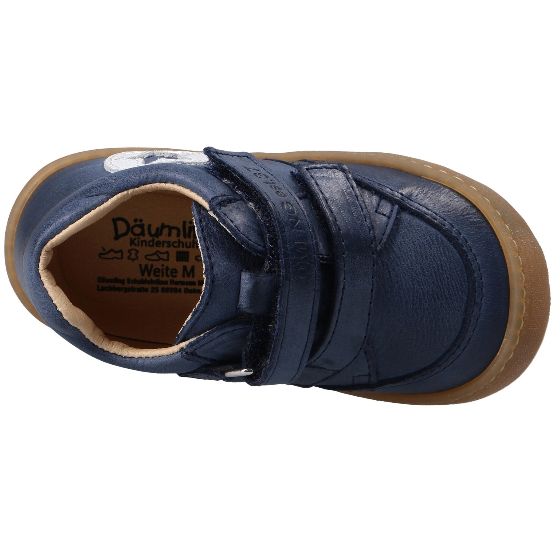 blaue lauflernschuhe draufsicht