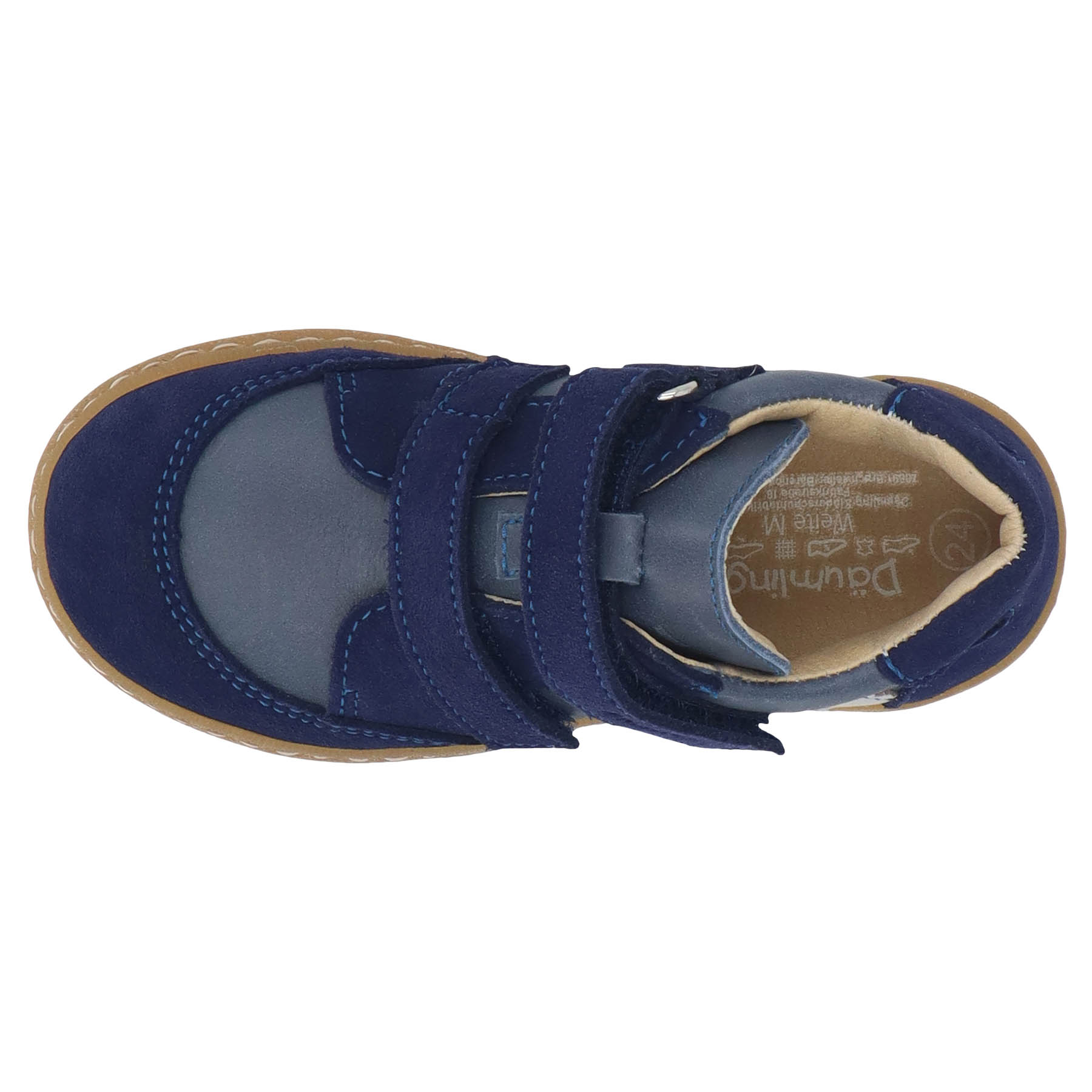 blaue lauflernschuhe draufsicht