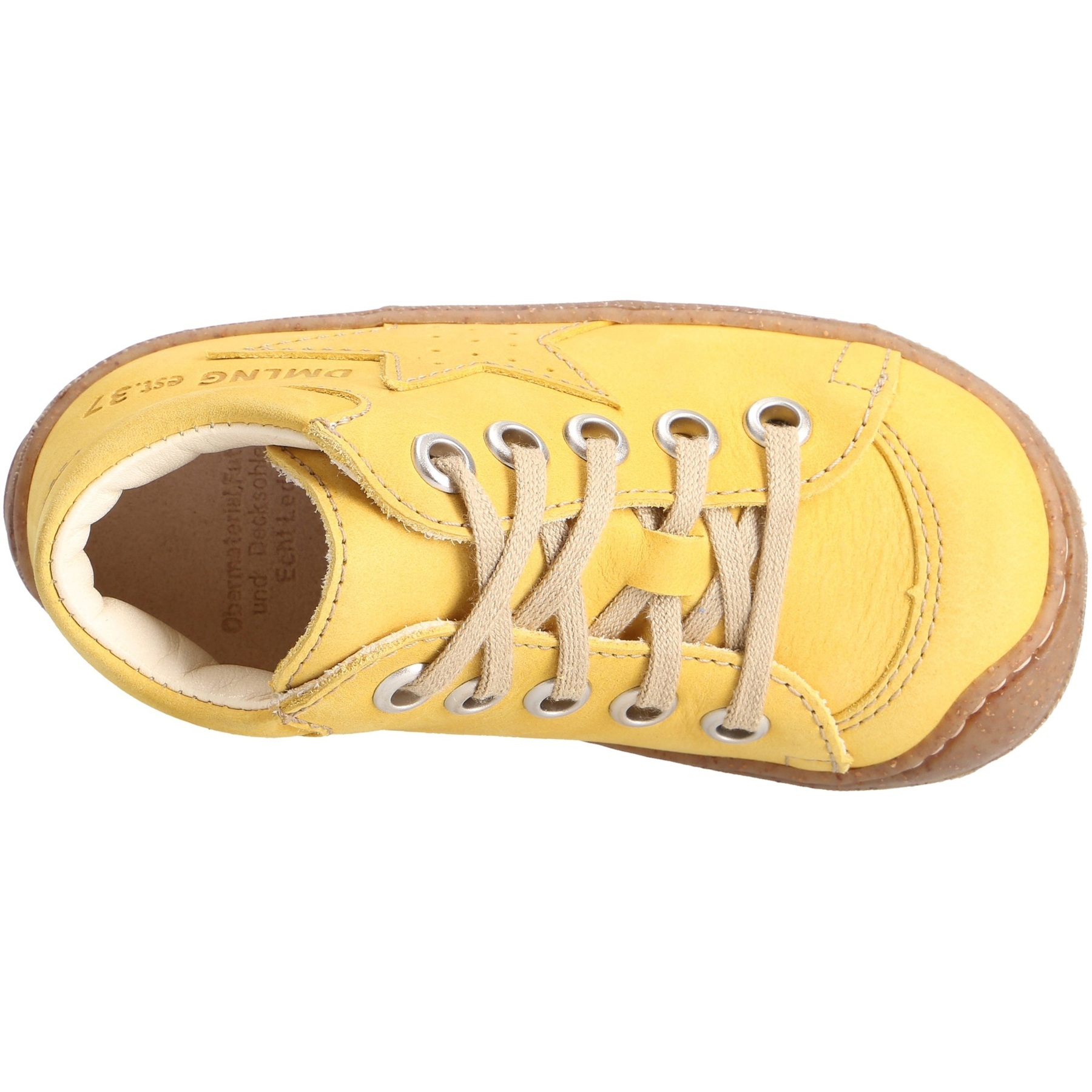 gelbe lauflernschuhe draufsicht