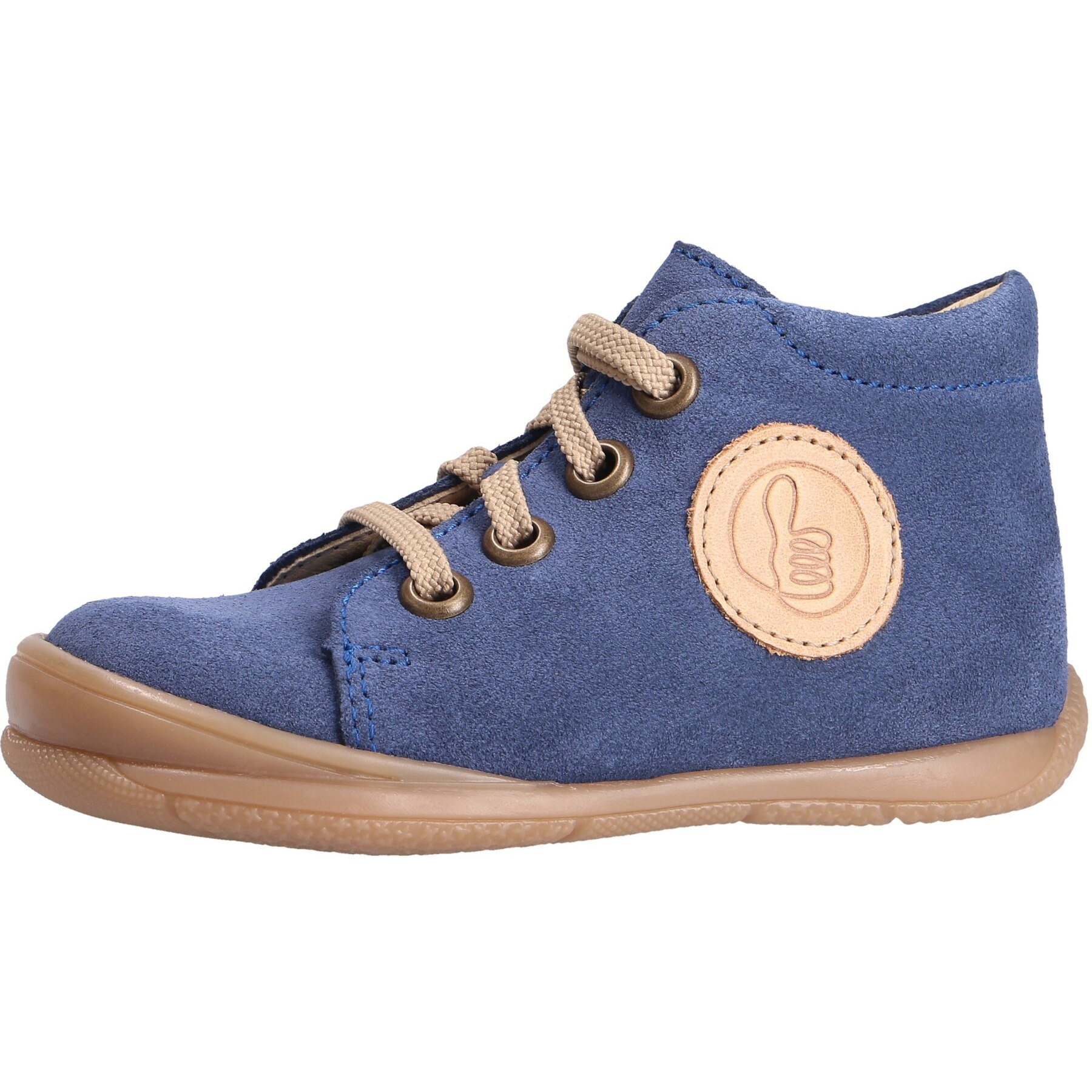 blaue lauflernschuhe seitenansicht links