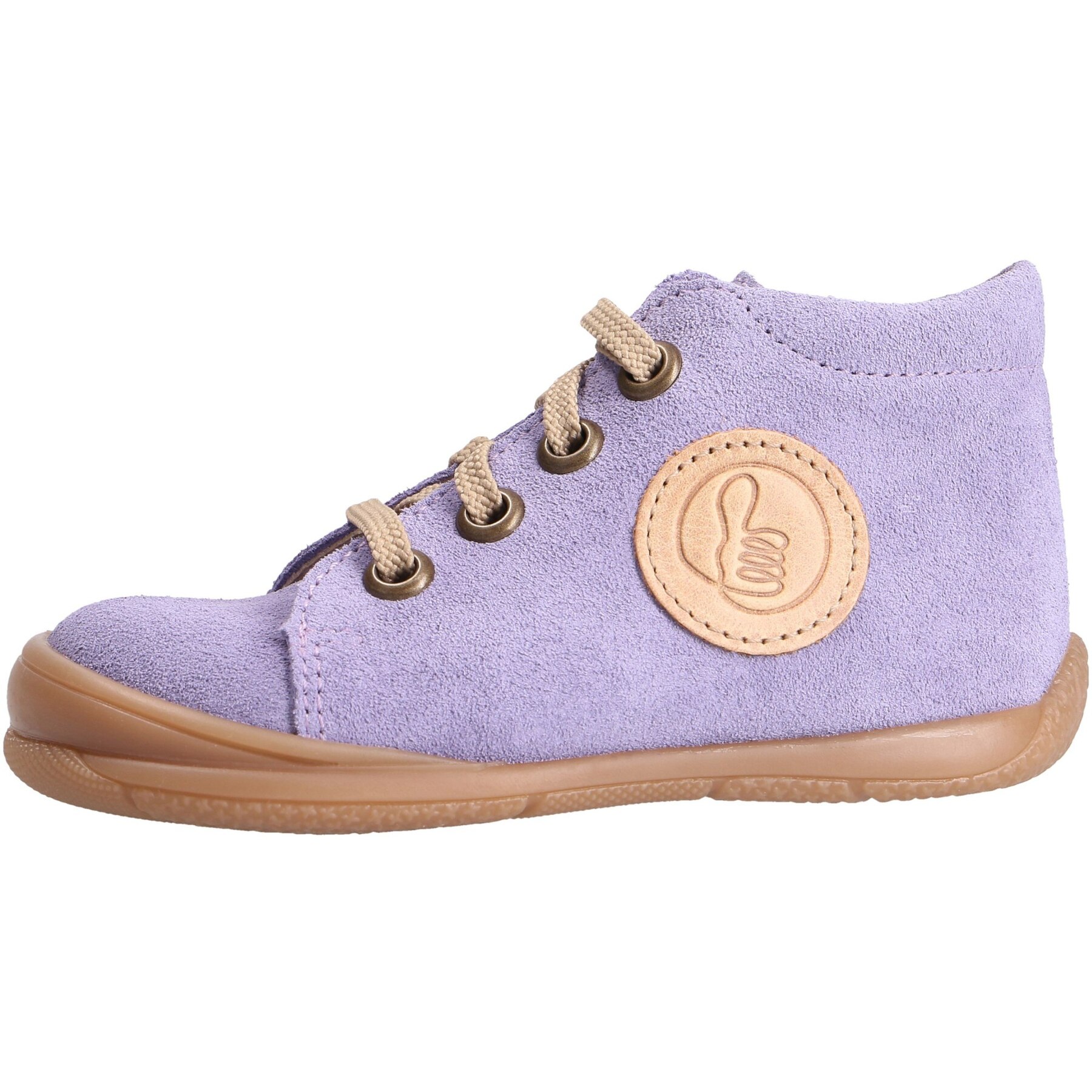 rote lauflernschuhe seitenansicht links